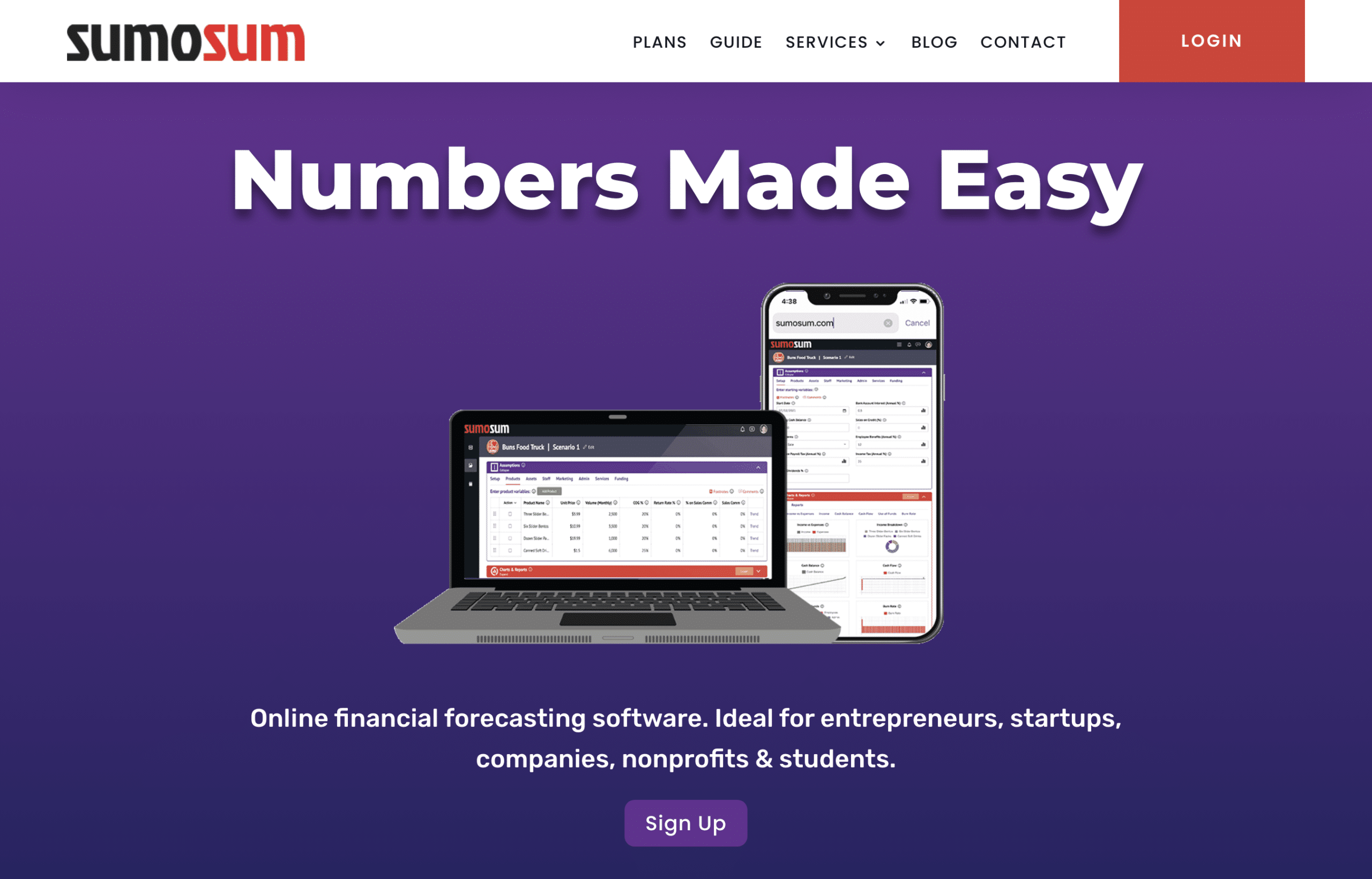 SumoSum Image | SumoSum.com Financial Forecasting Software App