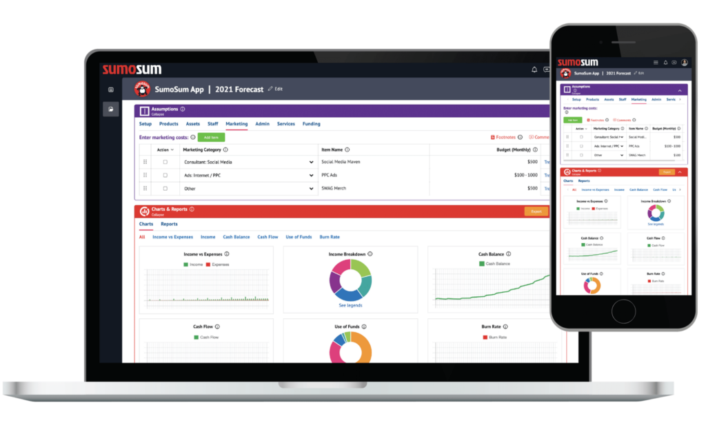SumoSum on laptop and mobile
